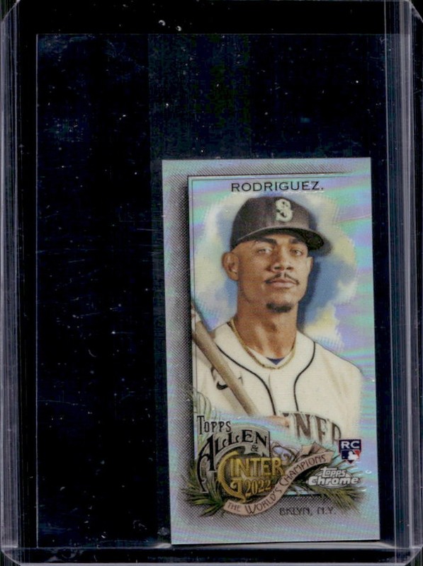 2022 Topps Allen & Ginter Chrome Julio Rodriguez Mini RC Refractor #269 Mariners
