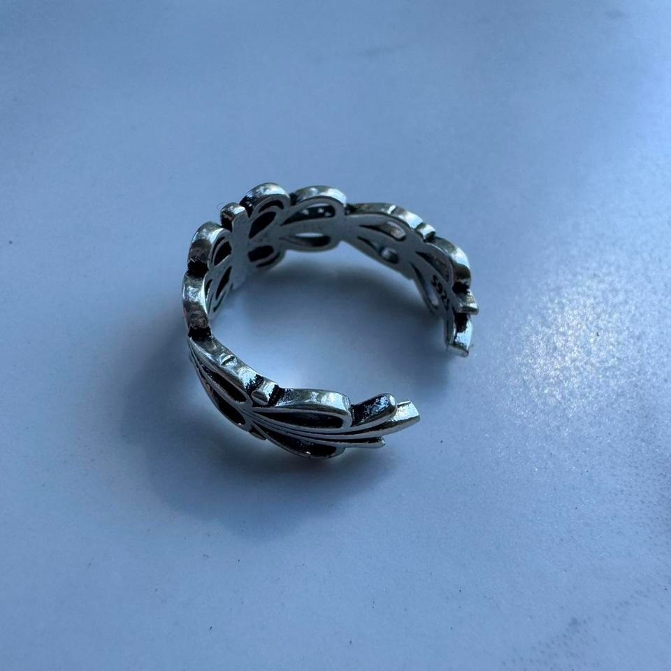 Silver chrome style adjustable ring - image 3