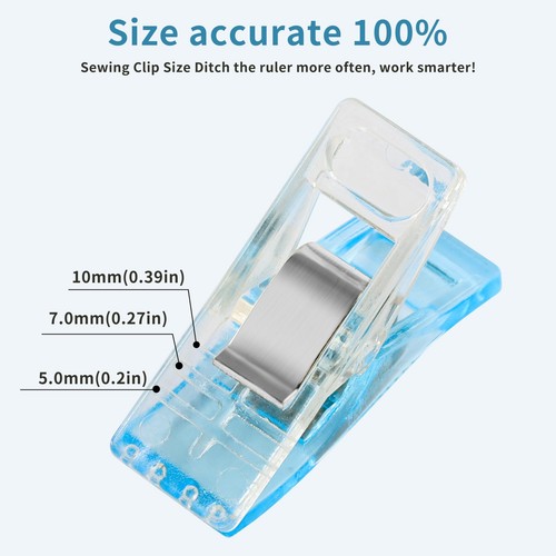 100 Pcs Sewing Clips for Fabric and Quilting,Premium Quilting Clips Assorted ... - Picture 3 of 9