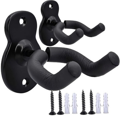 2Pcs Guitar Hangers Rack Adjustable Instrument Display Wall Mount Holder Hook US