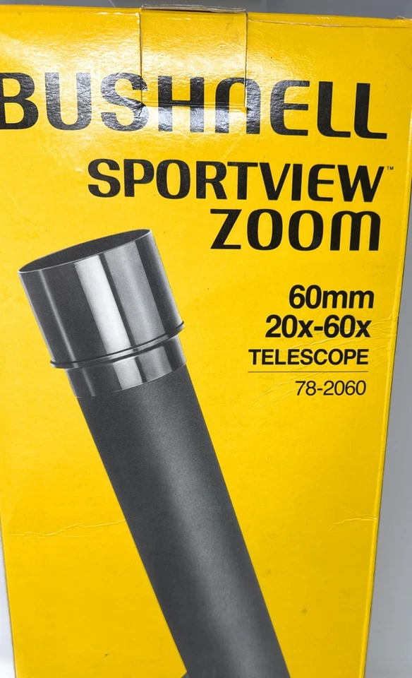 Bushnell Sportview Zoom Telescope 60mm 20x-60x Tripod Included Model 78-2060 - Image 3 of 4