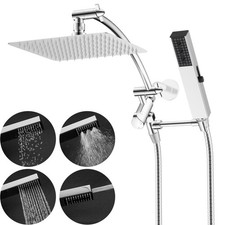 High Pressure Shower Head with Handheld Spray 10 Inch Rain Shower Head Combo