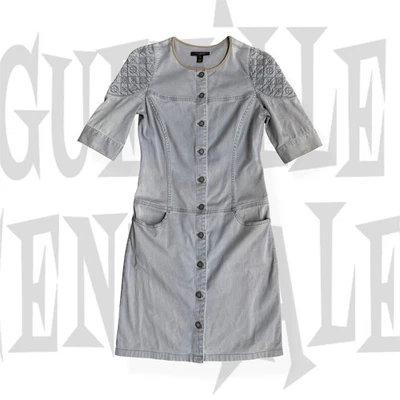 Robe Fluide Et Chic, Made In Italy, Taille 38/40, Courte, Motif Crème Et Noir, Très Bon état
