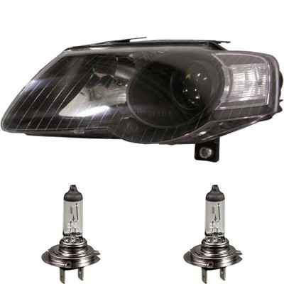 Set VW Passat 3C headlights clear glass chrome 05-10 H7/H7 + actuator Set VW Passat 3C headlights clear glass chrome 05-10 H7/H7 + actuator