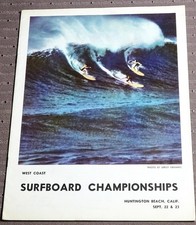 1962 Surfboard Championships West Coast 8.5" x 11" Original Program Huntington