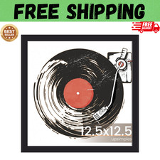 Vinyl Frame Record Frames for the Wall Display Album Covers, Wood 12.5x12.5