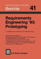 Requirements Engineering '93: Prototyping ZüLlighoven (U. A.) Taschenbuch 395 S.