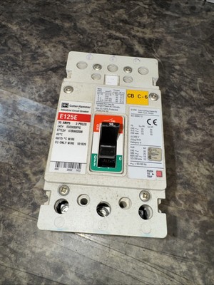 EATON CUTLER HAMMER E125E EGE3035FFG 35A 480V 3P CIRCUIT BREAKER