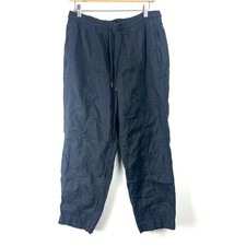 Athleta Retreat High Rise Linen Drawstring Waist Pants Womens M Resortwear Boho