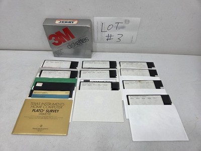 Lot #3 - Vintage 80s 5.25'' Floppy Disk Lot Diskette Programs, Games, And Files 