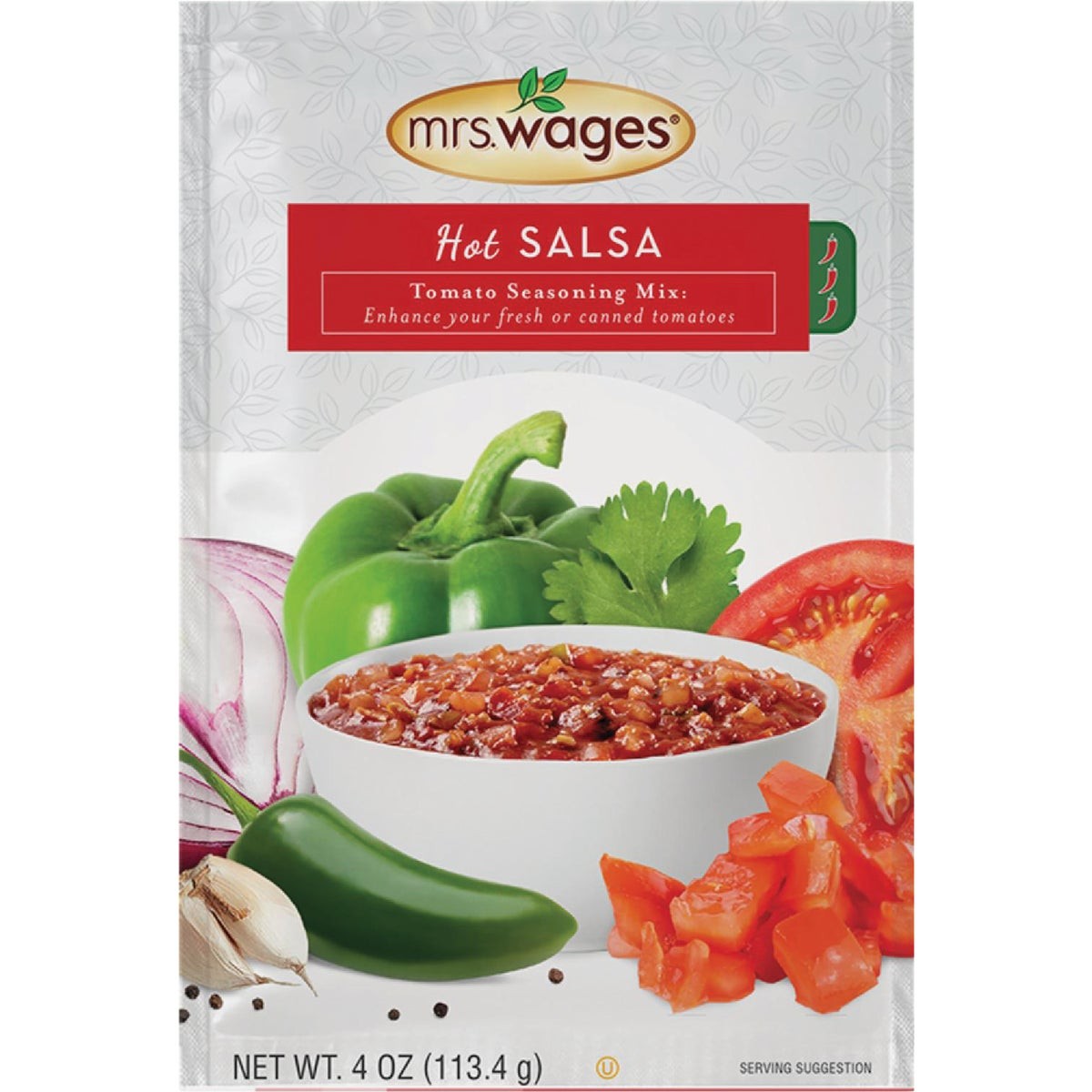 Mrs. Wages 4 Oz. Hot Salsa Tomato Mix W573-J7425 Mrs. Wages W573-J7425