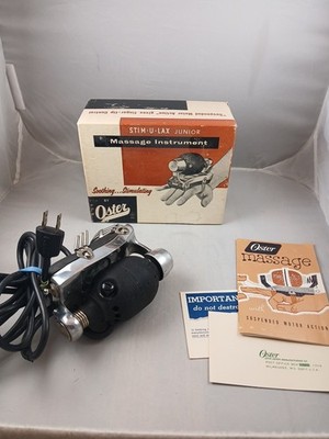 Vintage MCM 1950s Oster Stim U Lax Junior Model M-4 Electric Massage Tested