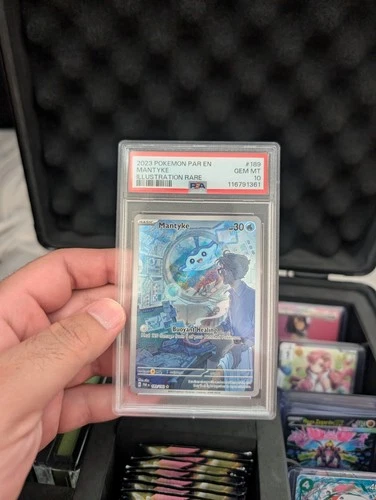 (PSA 10) 2023 Mantyke Illustration Rare Paradox Rift #189/182 Pokemon Gem Mint