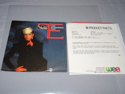 SHEILA E. - THE GLAMOROUS LIFE / GERMANY 7'' SINGLE 1984 (MINT-) & PROMO-SHEET