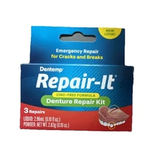 Dentemp REPAIR-It Denture Repair Kit - 3 Repairs Emergency Repair Kit