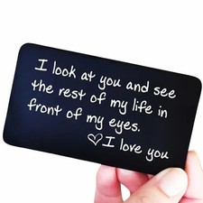 Romantic Wallet or Purse Card Keepsake I Love You Message Gift for partner