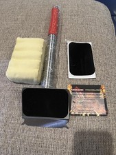 SAFE GRILL BRUSH, Bristle Free, Aramid Fiber Pad, Extra Long Handle, Steam Clean