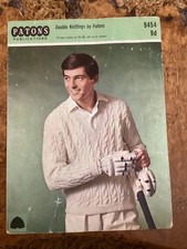 Mens Knitting Patterns DK Cricketers V Neck Jumper 36-44” Patons 9454