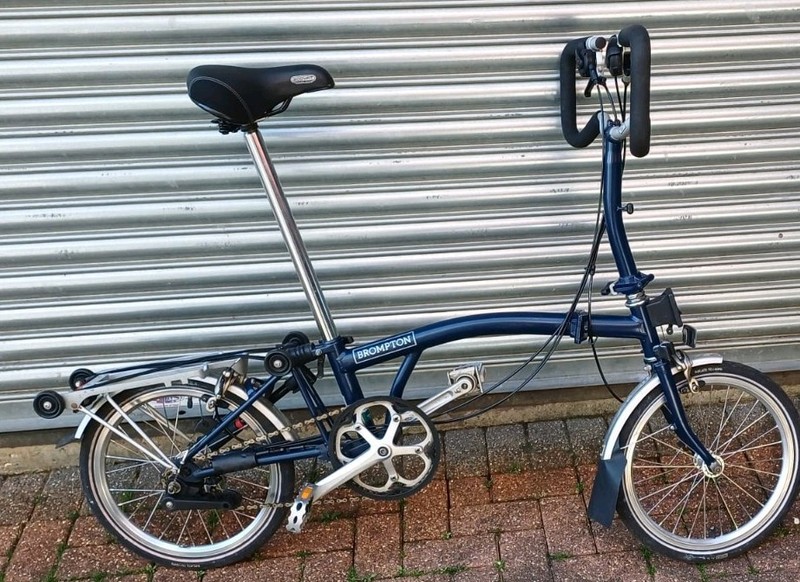 Brompton P6R folding bicycle tempest blue worldwide 🌐 shipping
