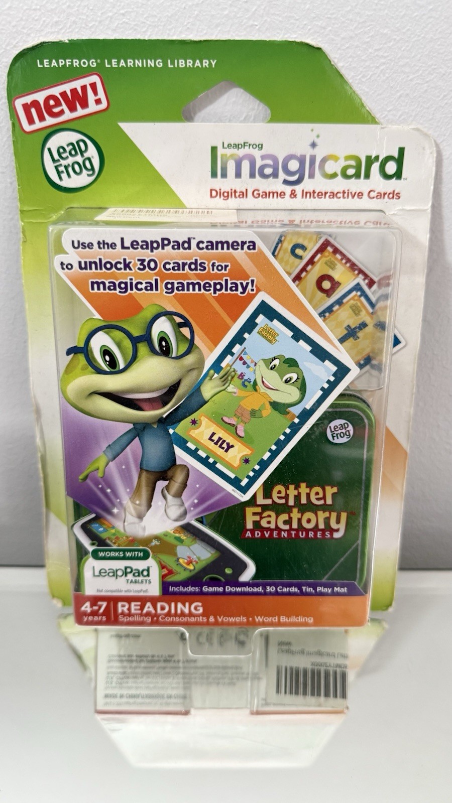LeapFrog Imagicard Letter Factory Adventures Sealed LeapPad Cards Set 4-7