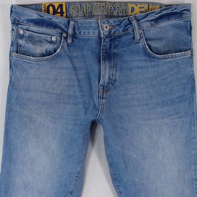 Herrens SuperDry 04 DAMAN STRAIGHT Regular Gerades Bein Elasthan Jeans W34 L32