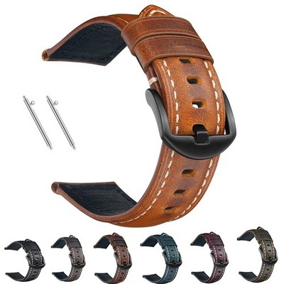 18-26mm Quick Release Leather Watch Band Strap Replacement Smart Wrist Bracelet