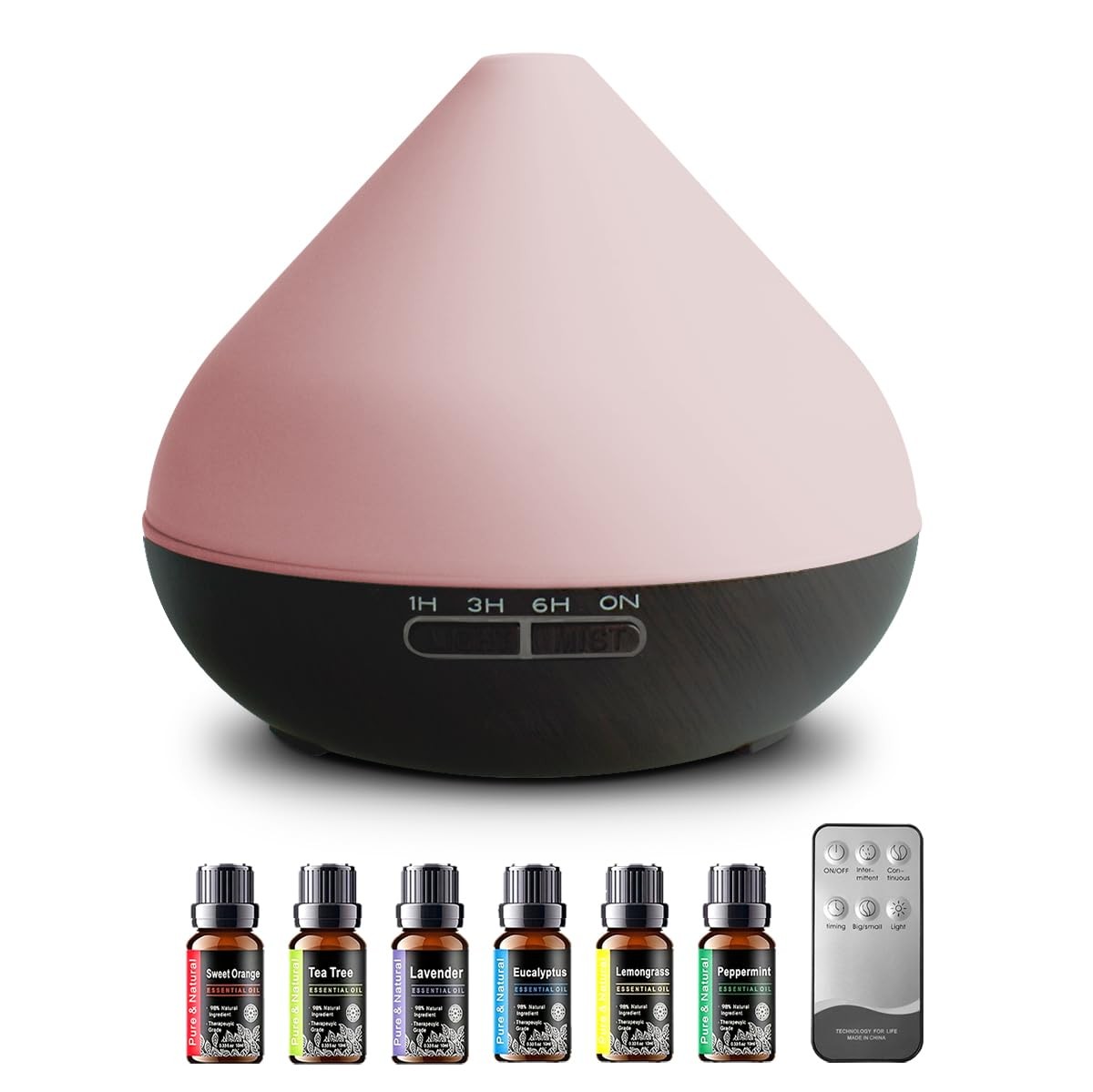 550ml Large Capacity Diffuser with Essential Oils, as picture, As Picture 