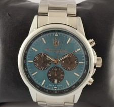 Orologio da polso uomo Maserati Cronografo Quadrante Blu "Data" "Rimani elegante"