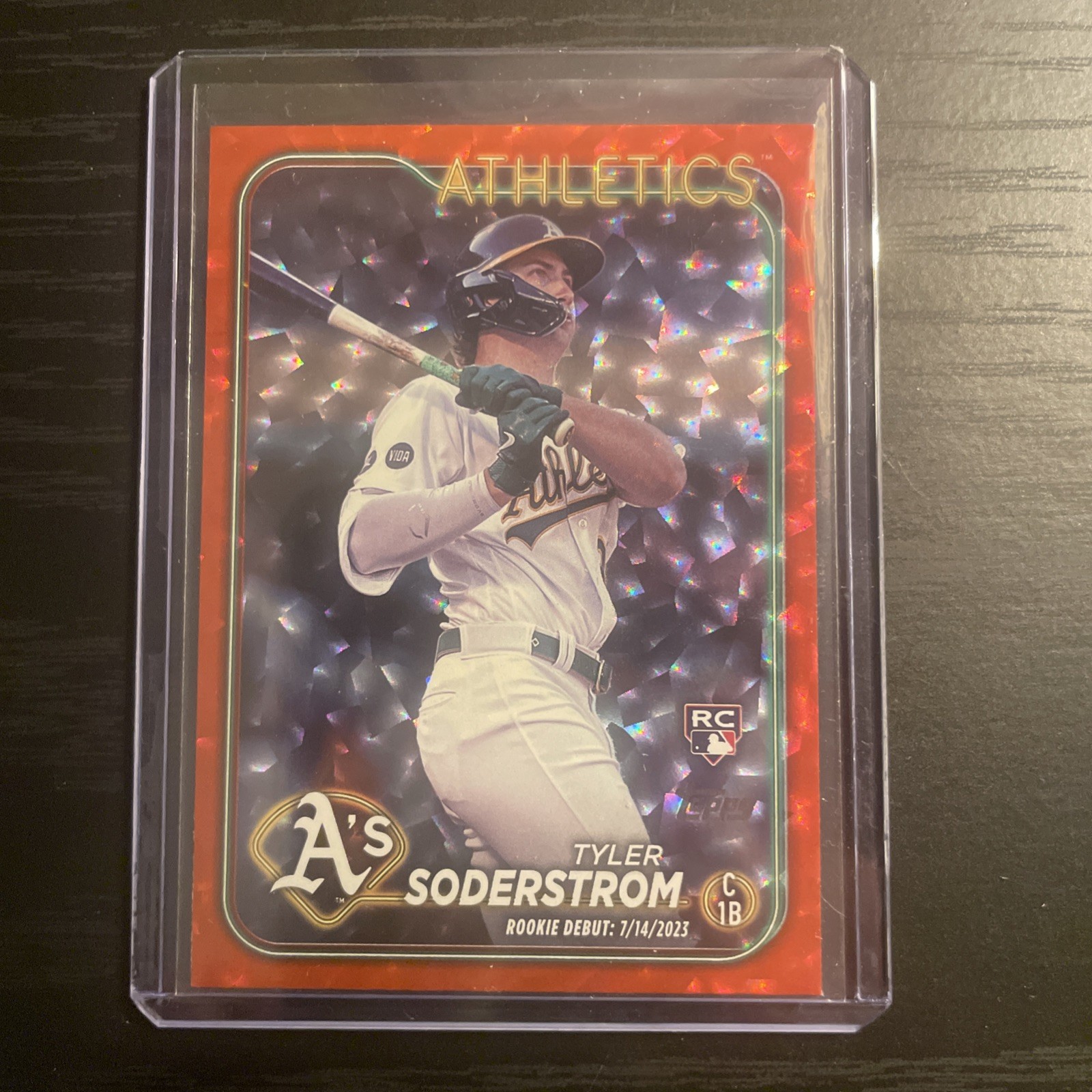 2024 Topps Update - Rookie Debut Tyler Soderstrom Red Crackle Foilboard /199