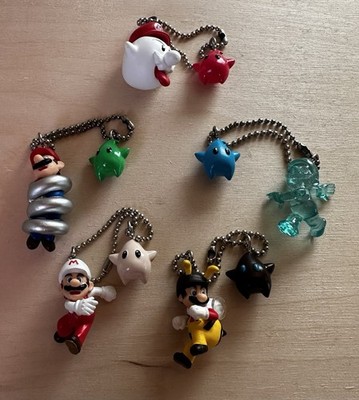 Super Mario Galaxy Powerup Luma Dangler Keychain Figuren Anhänger 5 Stk Nintendo