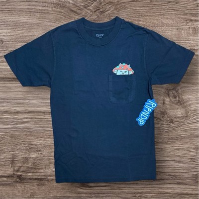 Rip N Dip Lord Shroomy Pocket Black T-Shirt Size Small