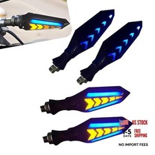 4PCS Motorcycle Turn Indicator Lights, LED Arrow Flowing Shape Turn Signal