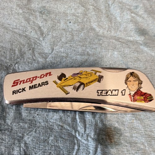 Snap-on Rick Mears Team 1 Stainless Steel Slipjoint Pocketknife 1990