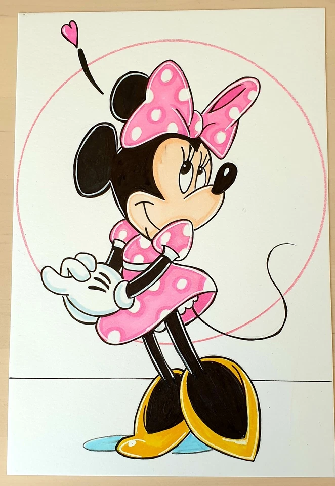 Disney Mickey Mouse And Minnie Mouse Original Art Sketch Bundle - Image 3 of 3