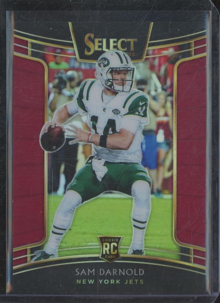 2018 Panini Select SAM DARNOLD RC Rookie Maroon Red Prizm /99 Seahawks #18 JA1