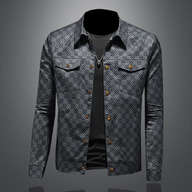 Men's Slim Fit Bomber Jacket – Trendy Streetwear Long Sleeve Coat