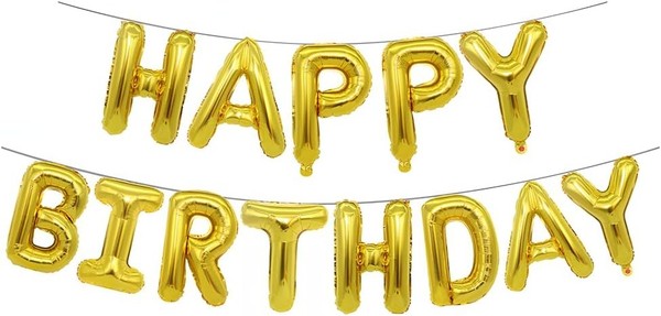 Luftballons Happy Birthday Banner Kit Gold Party Dekoration Geburtstagsparty-image