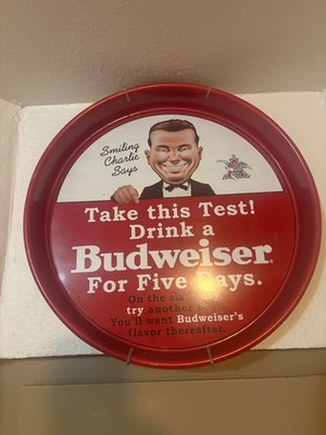 budweiser beer tin signs vintage