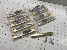 Brushed Gold Modern 6 in Bar Pull Cabinet Drawer Handles 10 Pack SP-2891-128-BRA