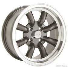 4 New 15x7 Konig Rewind Gray Wheelrim 4x100 4-100 15-7 Et20 4 New 15x7 Konig Rewind Gray Wheelrim 4x100 4-100 15-7 Et20