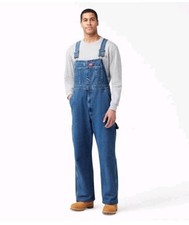 Dickies Mens Blue Jean Denim Bib Overalls Workwear Pants W516HH5 Sz 36 x 30
