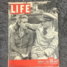 Vintage LIFE Magazine - February 1943 Edition - Date in Casablanca