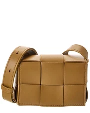 Bottega Veneta Cassette Leather Crossbody Women's Brown