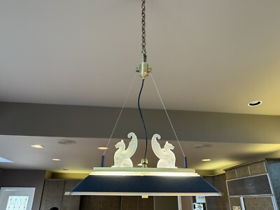 charles hollis jones lucite double griffon Pendant Light