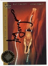 1996 -GREG LOUGANIS- GUARANTEED Signed/Autograph/Auto UD Olympics Insert Card