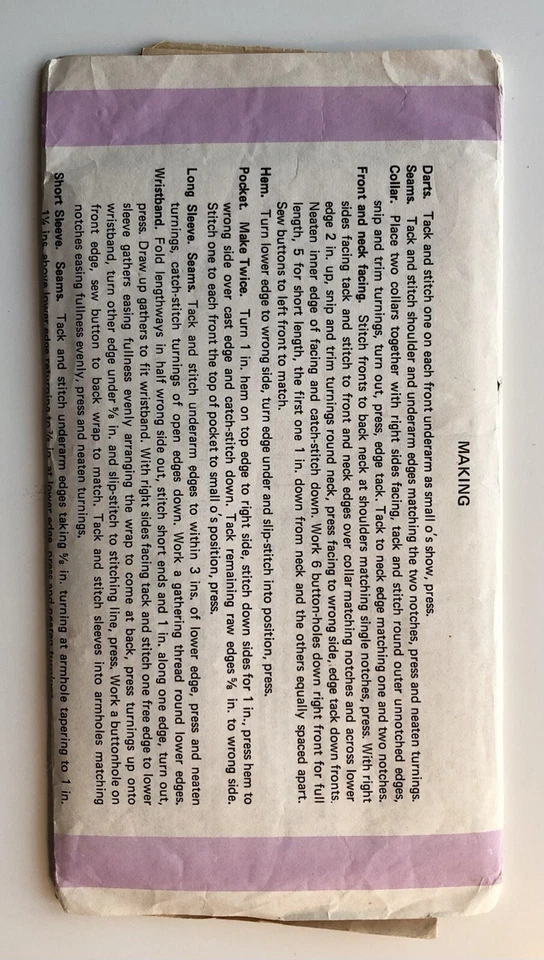 Vintage 1960's Sewing Pattern Overall, House Dress,'The People' no.212 Bust 42" - Image 4 of 4