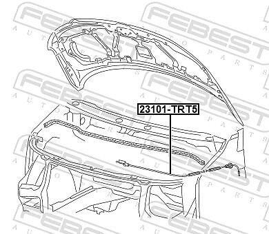 FEBEST 23101-TRT5 Motorhaubenzug für VW - Bild 2 von 2