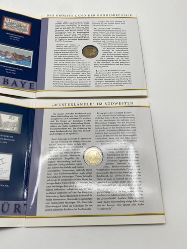 * 2 EURO MÜNZEN GEDENKSET 13 BUNDESLÄNDER MÜNZE BRIEFMARKEN 2006 - 2018 - Bild 10 von 19