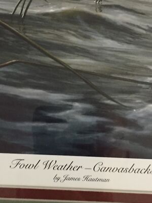絵画 James Hautman Fowl Weather - Canvasbacks James Hautman,”Fowl Weather - Canvasbacks” Excellent 1503/,5000