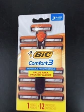 Bic comfort 3 pivot razor 1 Handle 12 Cartridges
